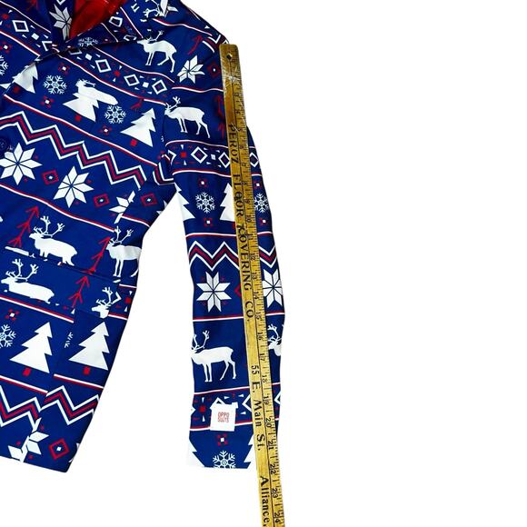 Opposuits Christmas Holiday themed blue and red boys suit blazer size 12-14 - Picture 5 of 9